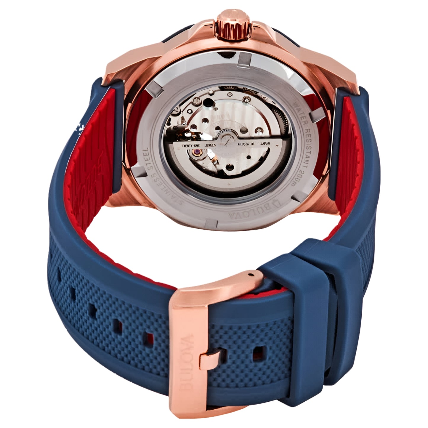 Marine Star Men'S Rose Gold Plated Stainless Automatic Watch 98A227